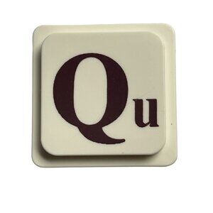 UpWords 3D Letter QU Tile Replacement Stacking Word Game Piece 1988 Edition u Vi